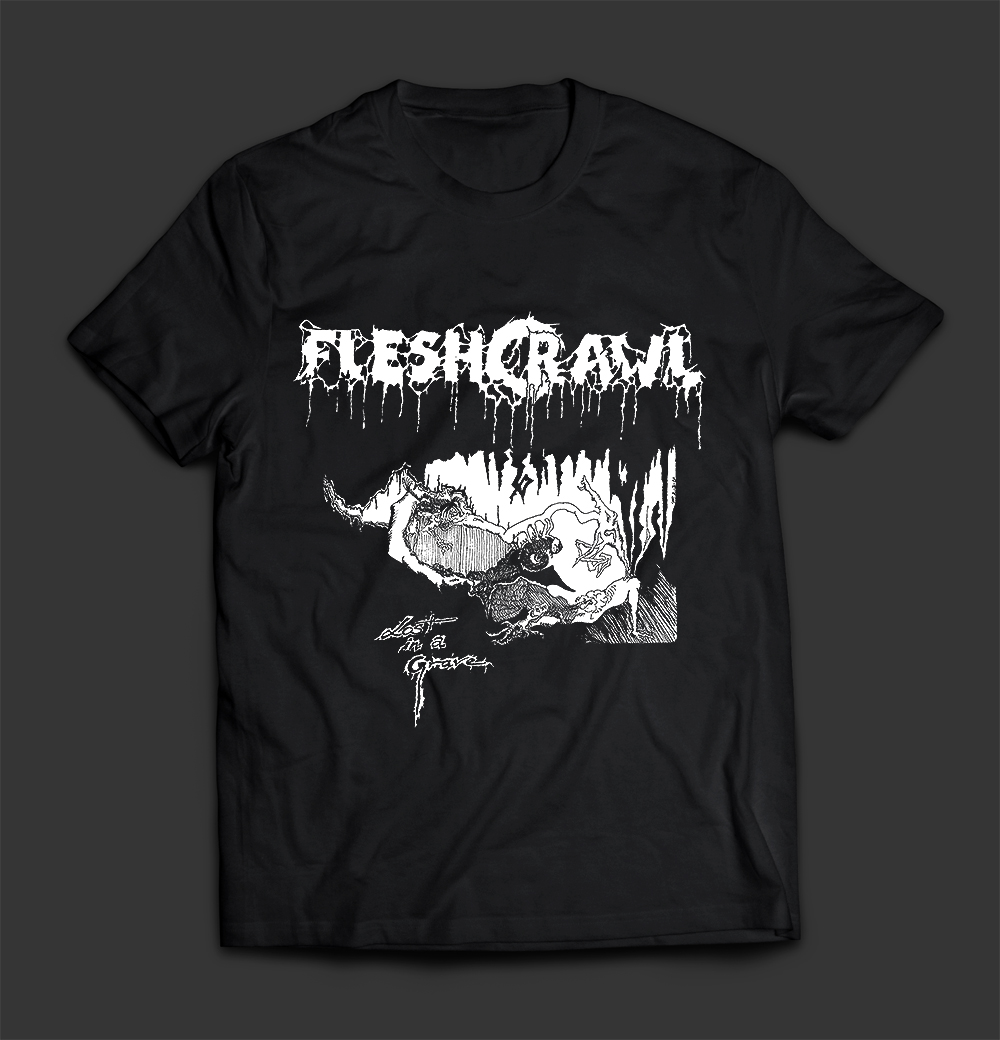 FLESHCRAWL - Lost In A Grave - MERCH - T-SHIRT - LONGSLEEVE - HOODIE