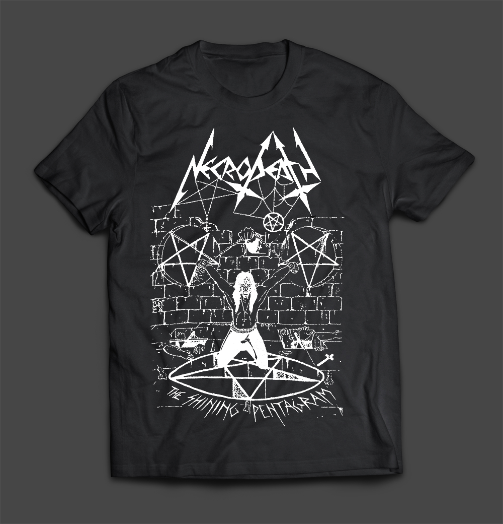 NECRODEATH - The Shining Pentagram (w/backprint) - MERCH - T-SHIRT - LONGSLEEVE - HOODIE