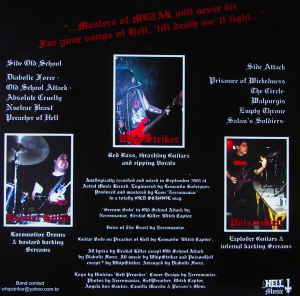 DIABOLIC FORCE ‎– Old School Attack LP (clear vinyl) - Image 3